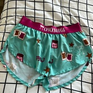 pb&j chickn legs running shorts